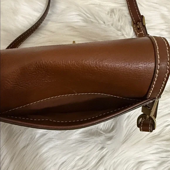 FOSSIL Brown Leather Crossbody Bag Ainsley Flap - Picture 12 of 15